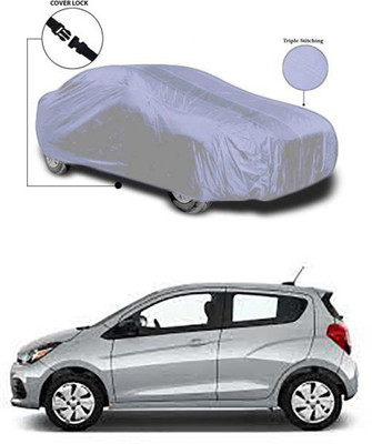 Coverit Car Cover For Chevrolet Spark (Without Mirror Pockets)(Silver)