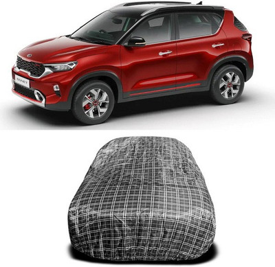 ANTHUB Car Cover For Kia Sonet (Without Mirror Pockets)(Black)