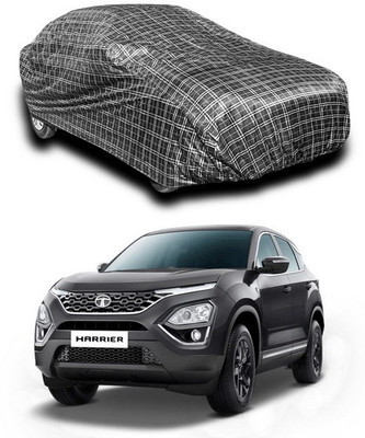 ANTHUB Car Cover For Tata Harrier (Without Mirror Pockets)(Black, White)