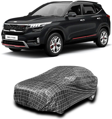 SEBONGO Car Cover For Kia Sonet (Without Mirror Pockets)(Black)