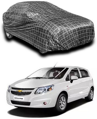 SEBONGO Car Cover For Chevrolet Sail UVA (Without Mirror Pockets)(Black)