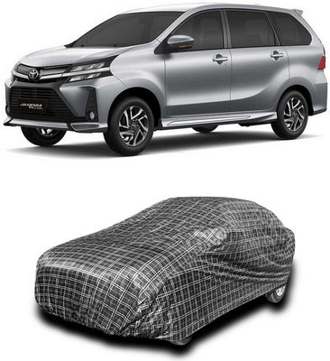 ANTHUB Car Cover For Toyota Avanza (Without Mirror Pockets)(Black, White)