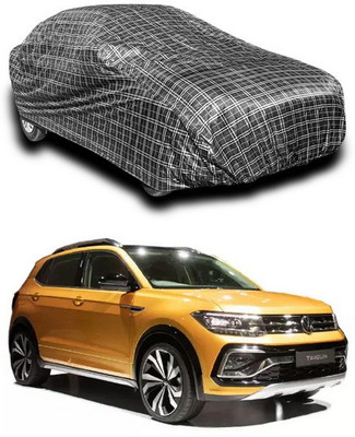 ANTHUB Car Cover For Volkswagen Tiguan (Without Mirror Pockets)(Black, White)