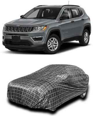 SEBONGO Car Cover For Jeep Compass (Without Mirror Pockets)(Black)
