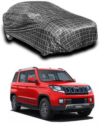 SEBONGO Car Cover For Mahindra TUV300 (Without Mirror Pockets)(Black)