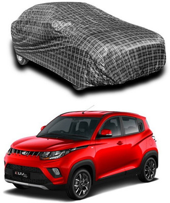 ANTHUB Car Cover For Mahindra KUV100 (Without Mirror Pockets)(Black, White)