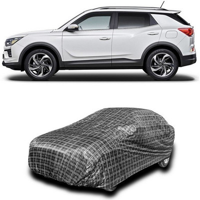 ANTHUB Car Cover For Mahindra XUV 500 (Without Mirror Pockets)(Black, White)