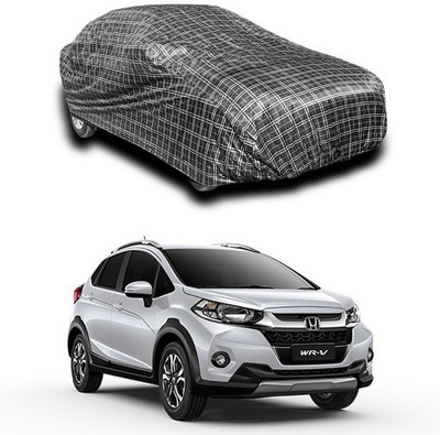 ANTHUB Car Cover For Honda WRV (Without Mirror Pockets)(Black, White)