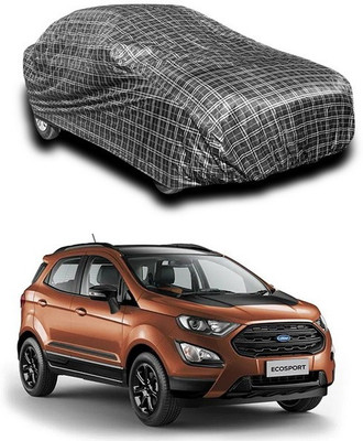 ANTHUB Car Cover For Ford Ecosport (Without Mirror Pockets)(Black, White)