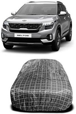 ANTHUB Car Cover For Kia SELTOS (Without Mirror Pockets)(Black)
