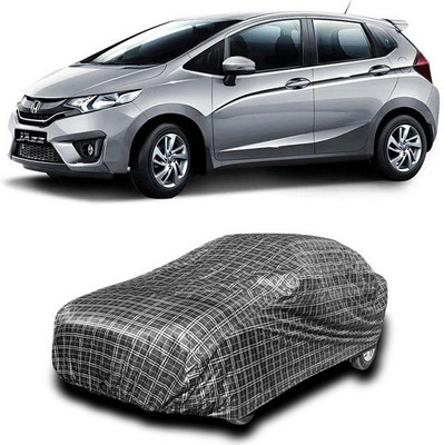 SEBONGO Car Cover For Honda Jazz (Without Mirror Pockets)(Black)