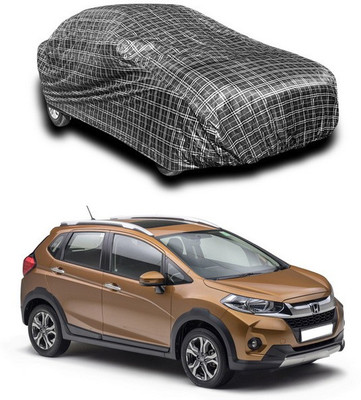 ANTHUB Car Cover For Honda WR-V (Without Mirror Pockets)(Black, White)