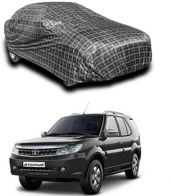 ANTHUB Car Cover For Tata Safari Storme (Without Mirror Pockets)(Black)