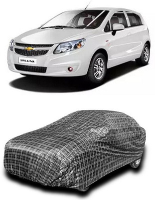 SEBONGO Car Cover For Chevrolet Sail UVA (Without Mirror Pockets)(Black)