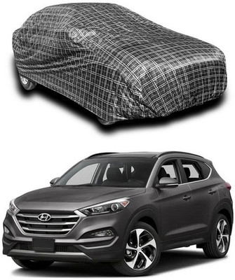 ANTHUB Car Cover For Hyundai Tucson (Without Mirror Pockets)(Black, White)