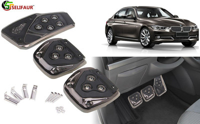 Selifaur B3B21 - 3 Pcs Black Non-Slip Manual Car Pedals kit Pad Covers Set Car Pedal