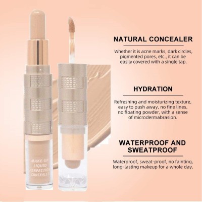 MYEONG Professional 2 IN 1 Best Cover HD Makeup liquid Concealer & contour stick  Concealer(MEDIUM BEIGE, 9 g)