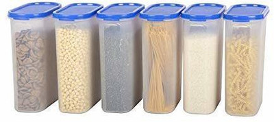 Analog Kitchenware Polypropylene Grocery Container  - 2500 ml(Pack of 6, Blue)