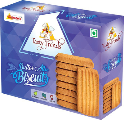tasty trends BUTTER ATTA BISCUITS (PACK OF 4), 800 Gms Cookies Biscuit(4 x 200 g)