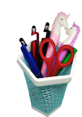 lookat 1 Compartments Plastic Pen Stand(Multicolor)