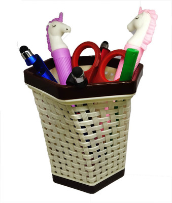 lookat 1 Compartments Plastic Pen Stand(Multicolor)