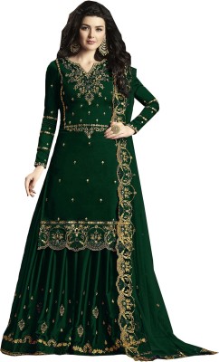 W ETHNIC Anarkali Gown(Green)