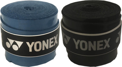 YONEX Tech 501 Grip Smooth Tacky(Black, Blue, Pack of 2)