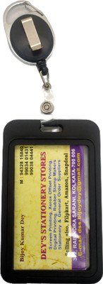 Dey 's stationery store Plastic ID Badge Holder, ID Badge Reel(Pack of 1)