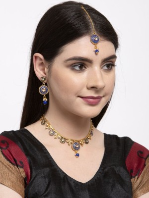 Angel In You Alloy Gold-plated Blue Jewellery Set(Pack of 1)