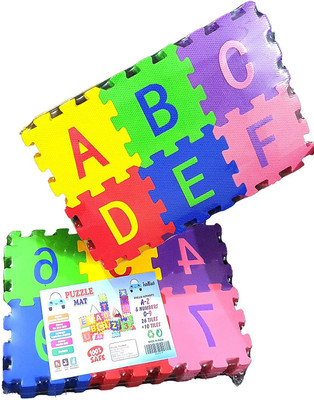 TITIRANGI Non Toxic Alphabet Puzzle Mat | THICKEST ABC + Numbers 0 to 9 Flooring Mat | Eva Foam | Kids Learn & Play with Interlocking Puzzle Pieces | Bonus Fun Learning (36 Pieces)(36 Pieces)