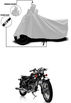 Coverit Two Wheeler Cover for Royal Enfield(Electra Delux, Silver)