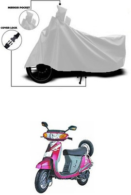 Billseye Two Wheeler Cover for Kinetic(Nova, Silver)