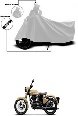 Coverit Two Wheeler Cover for Royal Enfield(Classic 350, Silver)