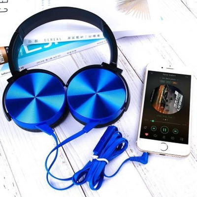rsfuture MDR-XB450AP Wired Extra Bass On-Ear Headphones Wired Headset(Blue, On the Ear)