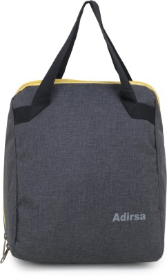 ADIRSA LB3007 BLACK Waterproof Lunch Bag(Black, Yellow, 3 L)