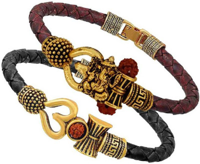 FARID ENTERPRISES Leather Bracelet Set(Pack of 2)