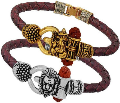 FARID ENTERPRISES Leather Bracelet Set(Pack of 2)