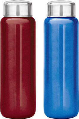 KUBER INDUSTRIES 1000 ml Steel Bottle(Pack of 2, Multicolor)