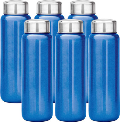 KUBER INDUSTRIES 1000 ml Steel Bottle(Pack of 6, Blue)
