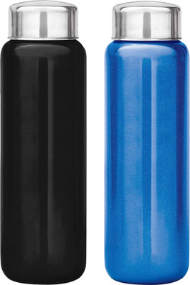 KUBER INDUSTRIES 1000 ml Steel Bottle(Pack of 2, Multicolor)