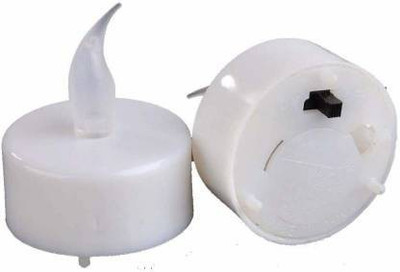 catalyst venture DIYA : 3 WHITE DIYA PACK OF 3 Plastic Table Diya Set(Height: 4 inch)