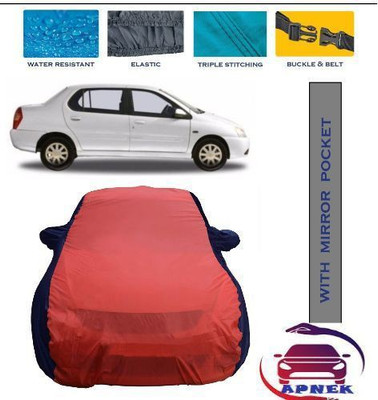APNEK Car Cover For Tata Indigo (With Mirror Pockets)(Red, Blue)