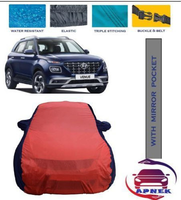 APNEK Car Cover For Hyundai Venue (With Mirror Pockets)(Red, Blue)