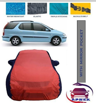 APNEK Car Cover For Tata Indigo Marina (With Mirror Pockets)(Red, Blue)