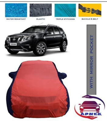 APNEK Car Cover For Nissan Terrano (With Mirror Pockets)(Red, Blue)