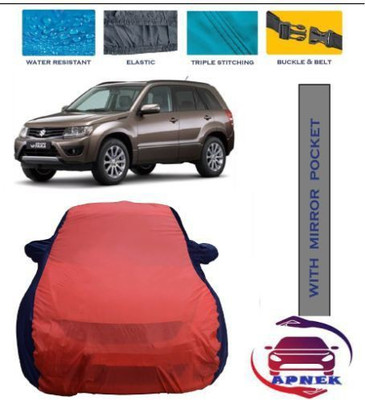 APNEK Car Cover For Maruti Suzuki Grand Vitara (With Mirror Pockets)(Red, Blue)