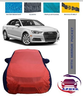 APNEK Car Cover For Audi A4 (With Mirror Pockets)(Red, Blue)