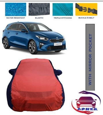 APNEK Car Cover For Kia ceed (With Mirror Pockets)(Red, Blue)