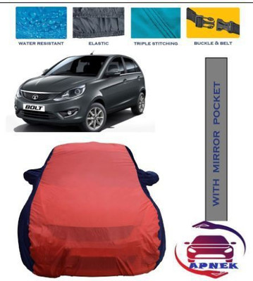 APNEK Car Cover For Tata Bolt (With Mirror Pockets)(Red, Blue)