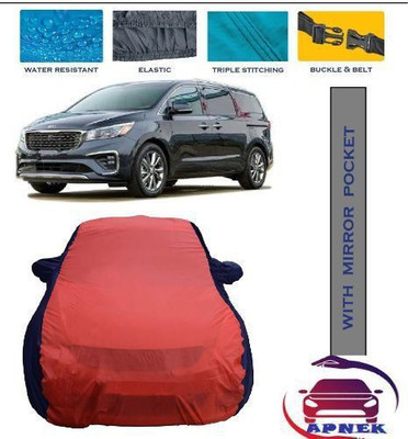 APNEK Car Cover For Kia Grand Carnival (With Mirror Pockets)(Red, Blue)